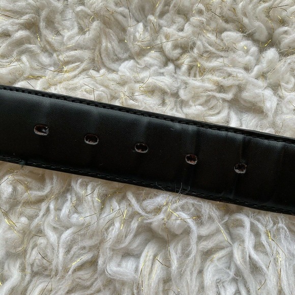 Genuine Leather Belt Mens Waist 46” Black Dress Casual Work Career - Picture 4 of 5